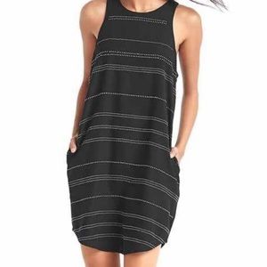 Gap Polyester Sleeveless Racerback Black & Silver Studded Dress